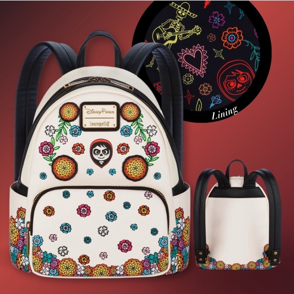 SOLD Loungefly Disney Coco Day of the Dead Floral Backpack NWTs